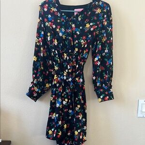 Kate Spade Black Colorful Floral Dress